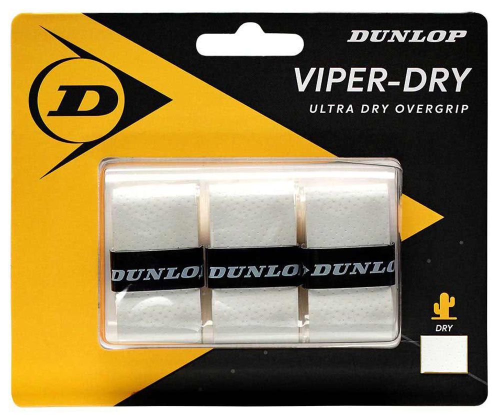Теннисные намотки Dunlop Viper-Dry 3P - white
