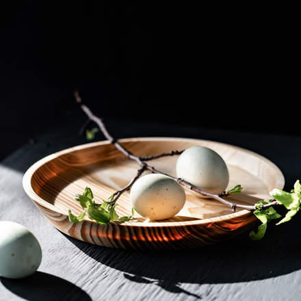 Деревянный сервировочный поднос Art of Siberia блюдо для подачи 230 мм. WS11