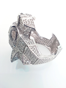 Печатка Эстерелла, серебро 925*, родирование, фианит/Ф