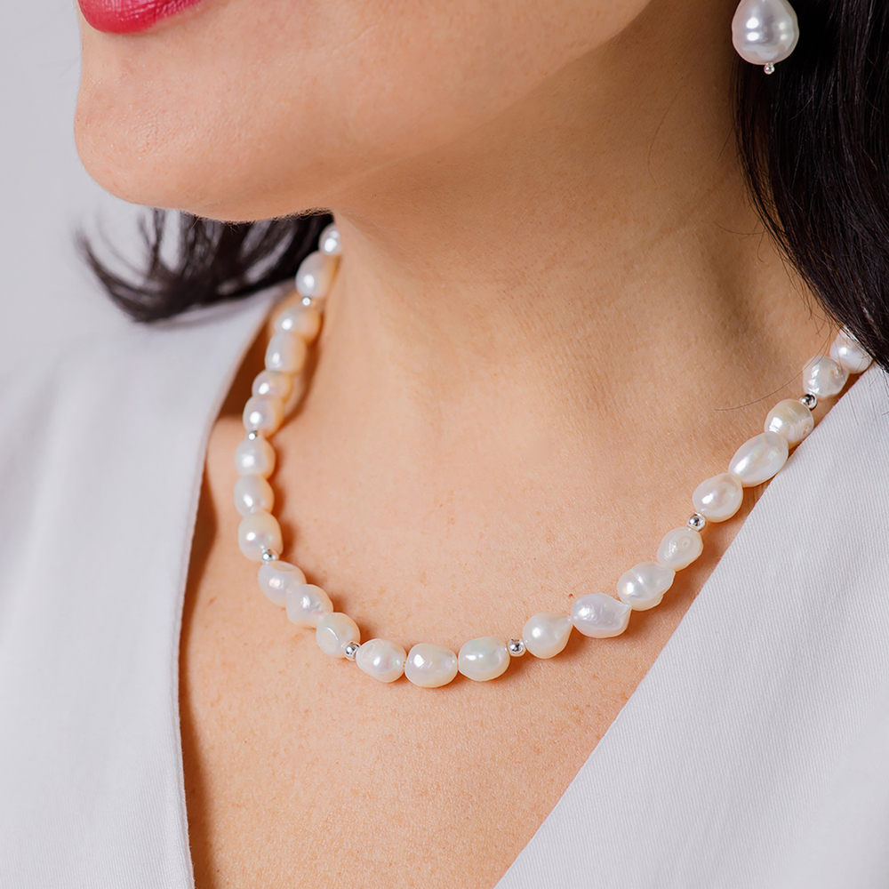 Колье Fiore Luna String of Pearls Сarabiner BL4506 S