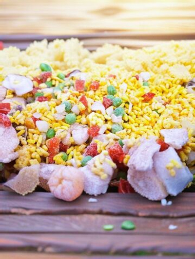 Паэлья с курицей и морепродуктами 400г быстрозамороженная