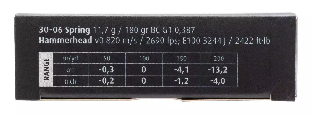 Патрон .30-06 Sako 11,7g\180gr SP Super Hammerhead, коробка 20 шт.