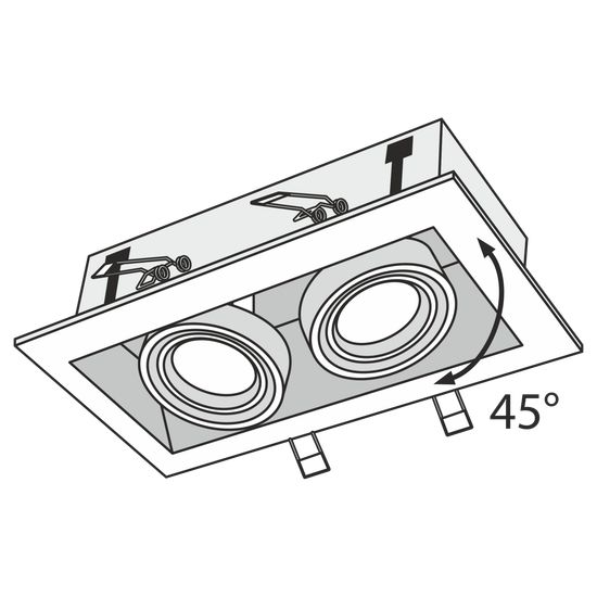 Встраиваемый светильник Technical DL008-2-02-S