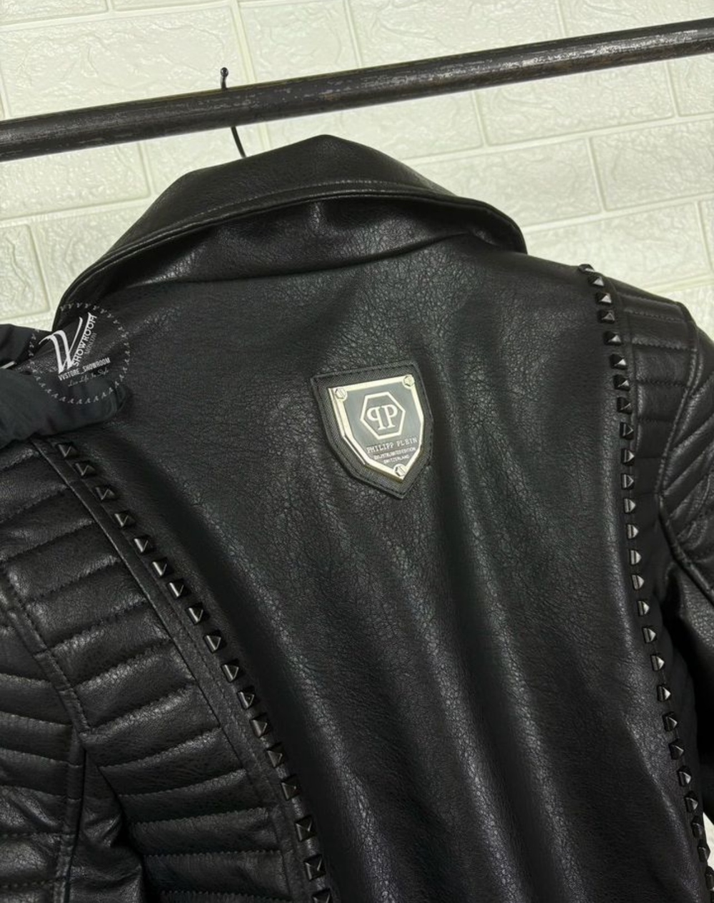 Кожаная куртка косуха Philipp Plein