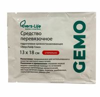 Средство перевязочное гидрогелевое кровоостанавливающее GEMO  (13x18 см), Evers-Life