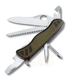 Нож многофункциональный Victorinox Swiss Soldier's Knife 111 мм, Green/Black