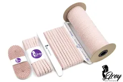 168 641/8 Резинка отделочная Lauma 8 мм, серебристый пион 168