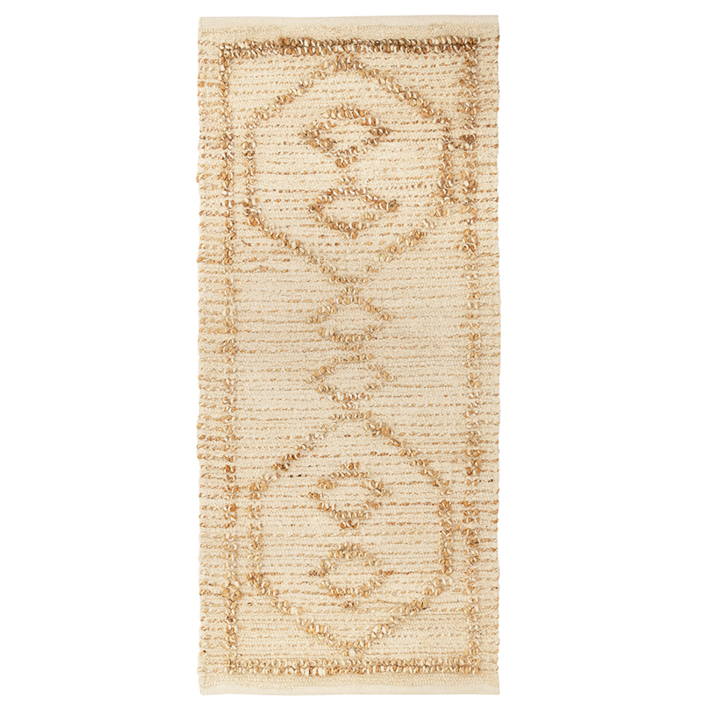 Ковер из джута и переработанного хлопка kolkata из коллекции ethnic, 70x160см