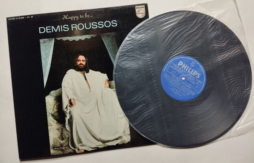 Винтажная виниловая пластинка LP Demis Roussos Happy To Be (Spain 1976)