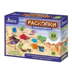 Раскопки "19 артефактов" (4 динозаврика, 15 мелких ракушек)