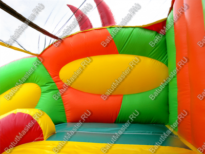 Батут-горка "Дракон 3" с шипами, два входа 10*5*8 м