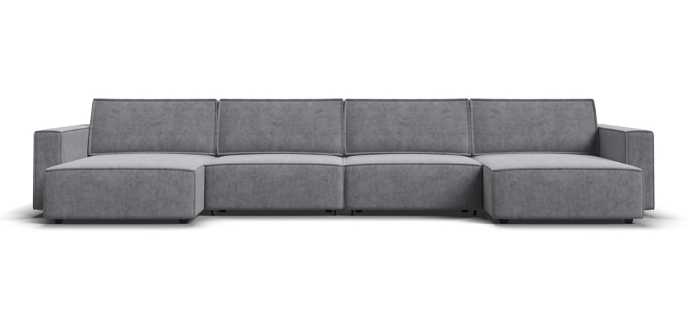 П-образный диван BOSS SOFT MODOOL Велюр Royal агат