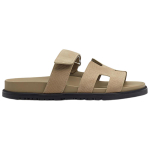 Hermes Chypre Embossed Goatskin simple Casual Fashion sandals Women's Sand Beige, H221123Z C9