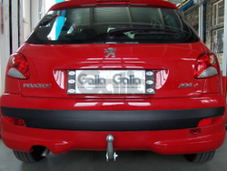 Оцинкованный фаркоп на Peugeot 206 хетчбек 2003-2010 (без электрики), Galia P029A