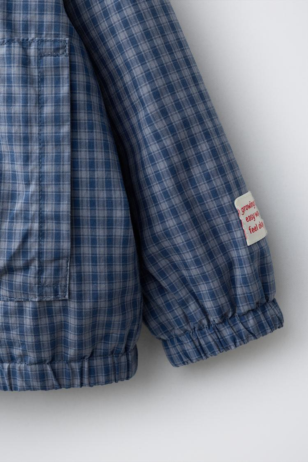 ZARA ЛЕГКАЯ КУРТКА В КЛЕТКУ, СИНИЙ