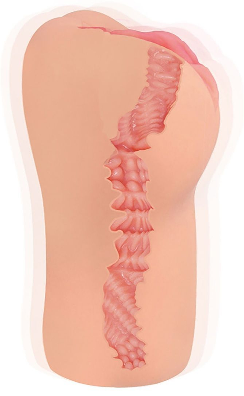 Телесный вибромастурбатор-вагина с рельефом Bellana (Цвет: телесный)