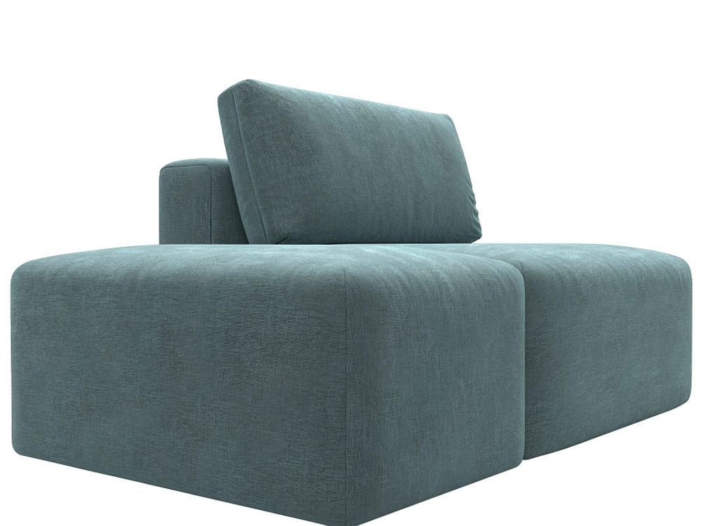 Модули диван и пуф Лига-060 НПБ, Rimini 11 серо-зеленый, Шенилл, 129595