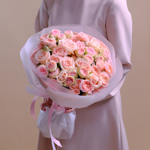 Купить Букет пионовидных роз "Мэйзи"