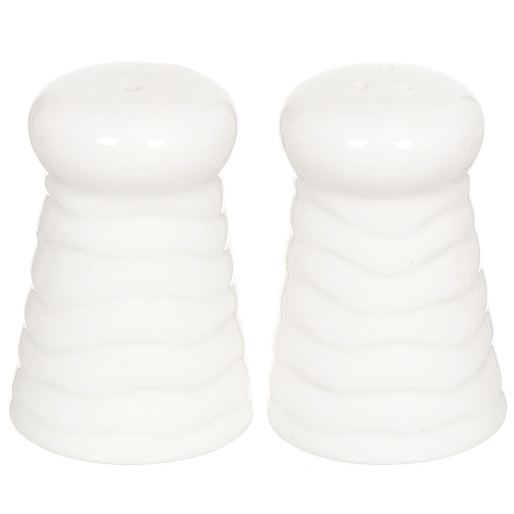 Набор для специй керам, 19 см, 3 шт, солонка, перечница, сахарница, подставка, бел