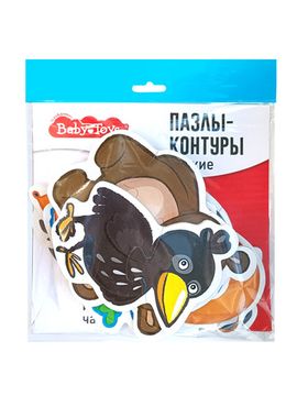Пазлы-контуры "Лесные животные" 6 фигурок Baby Toys (мягкие)