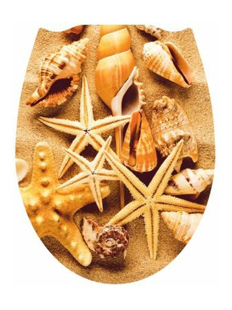 Сиденье для унитаза фотопринт Ракушка