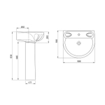 УМЫВАЛЬНИК SANTERI ЛОТОС БЕЛЫЙ 15094