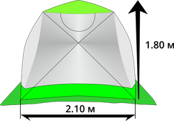 Утепленная зимняя палатка Лотос куб 3 Компакт Термо