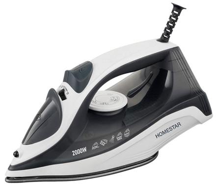 Homestar Утюг 2000вт.керамич.подошва бело-черный HS-4009