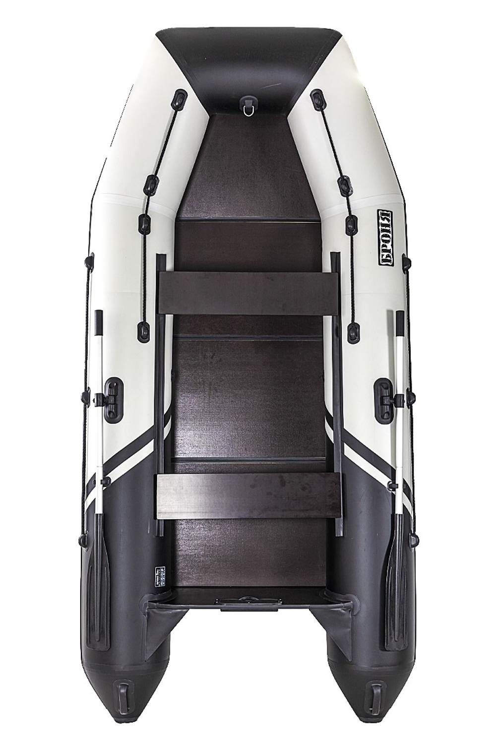 Броня-320 С белый-черный + BST 36 L (комплект лодка + электромотор)