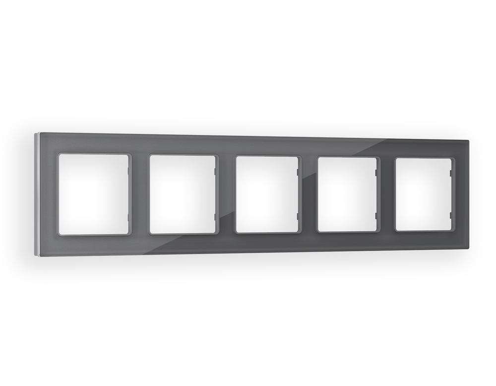 AF330655 Рамка ALFA Platos (Антрацит серый Стекло органическое) 5-ая