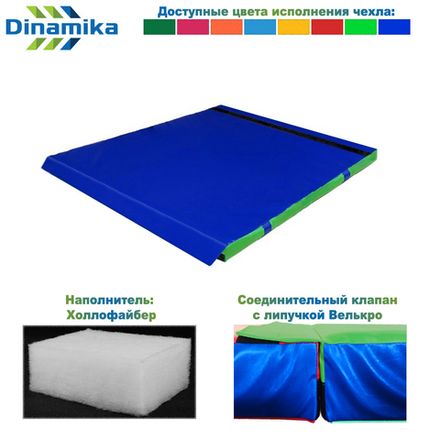 Мат гимнастический 1000х1000х50 винилискожа-велькро (холлослеп/холлофайбер)