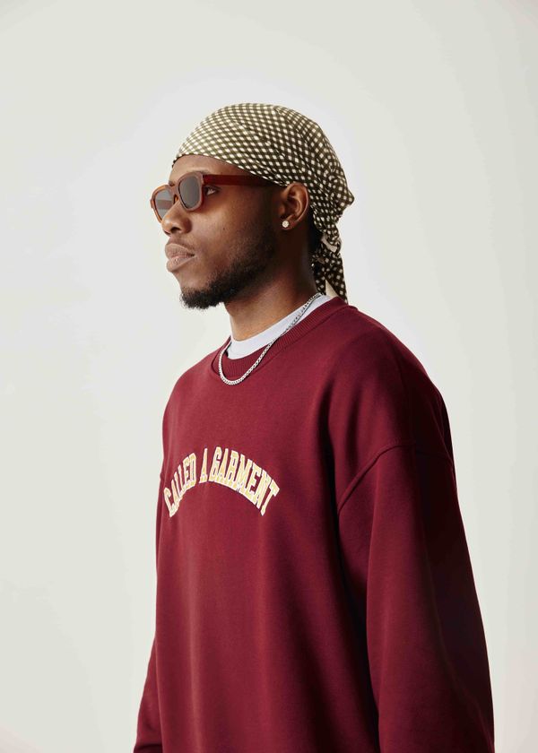 Толстовка College вишневая - фото 16