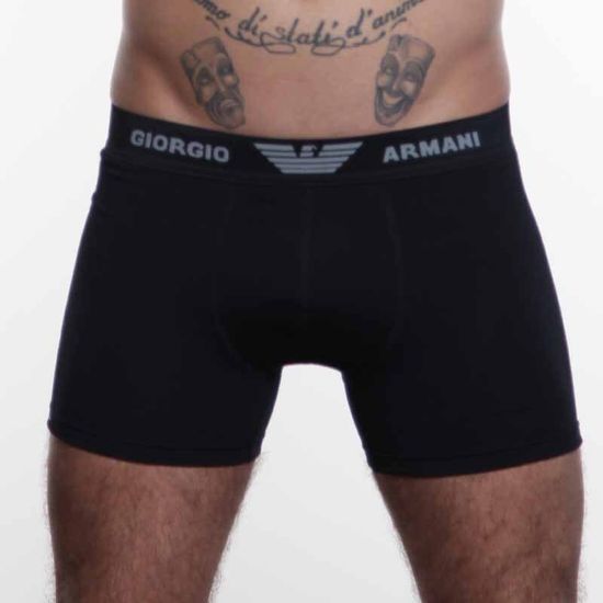 Мужские трусы боксеры удлиненные Emporio Armani черные