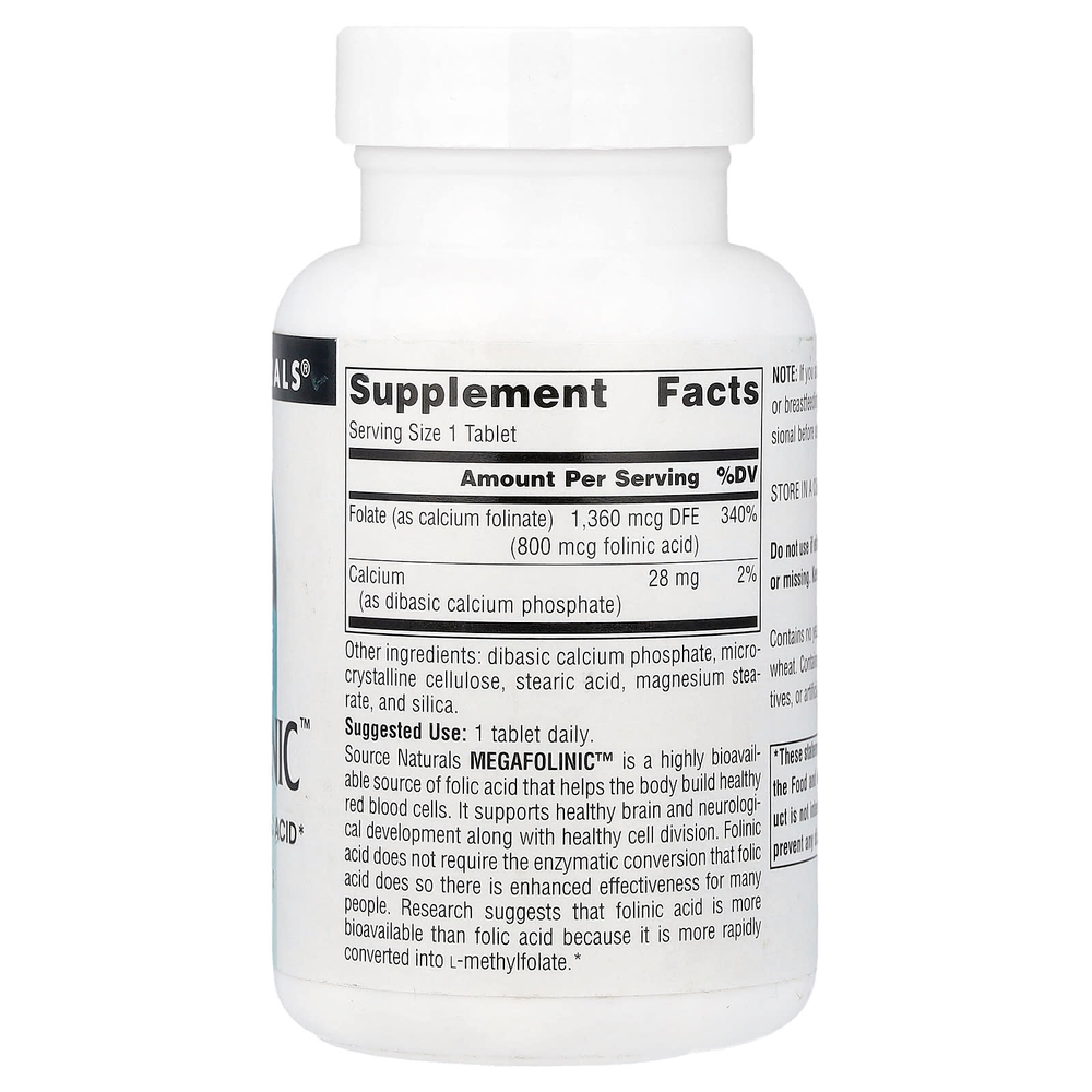 Source Naturals, MegaFolinic™, 800 мкг, 240 таблеток
