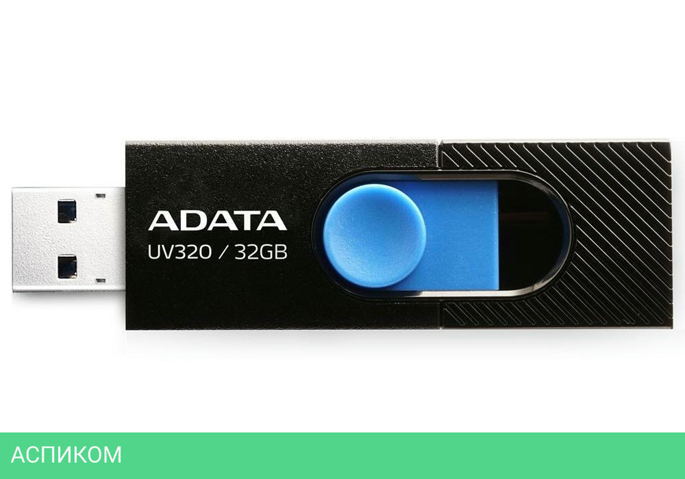 USB Flash-накопитель A-Data AUV320-32G-RBKBL 32GB черный/голубой