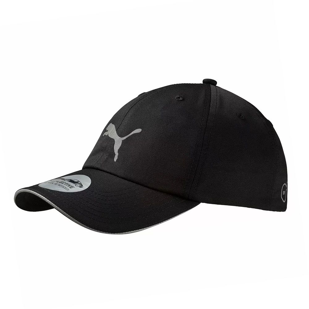 Бейсболка спорт. PUMA Running Cap III 05291101, 100% полиэстер, черный