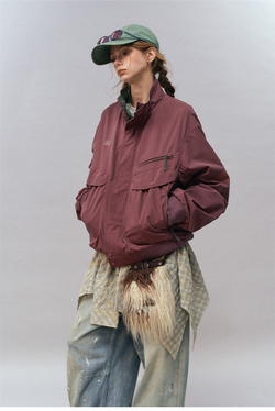Куртка Nothomme Monterest Outdoor Water-Repellent Retro Mountain Style Color-Block Loose Fit Stand Collar Workwear Jacket