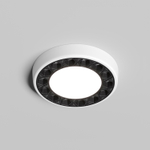 DK2441-WB Встраиваемый светильник DUAL 9+9 Вт, LED 4000K, IP 20, d120mm, белый/черный, алюминий/акрил