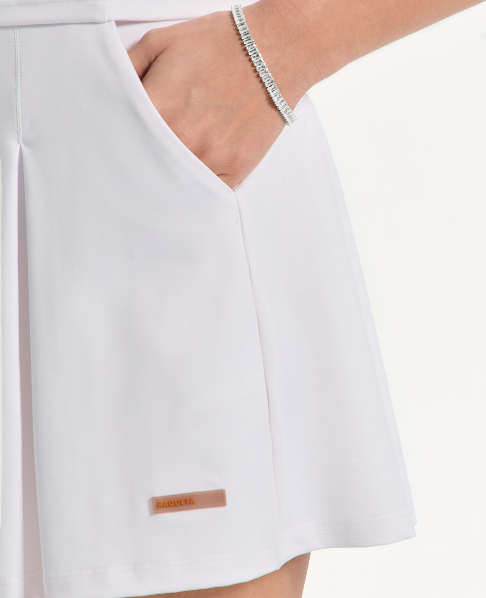 Юбка в складку High-Vibe, White