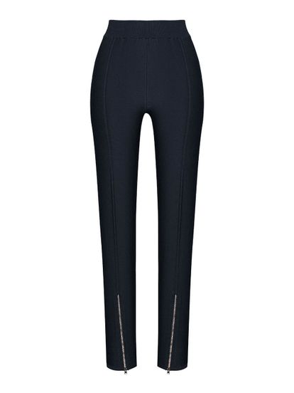 Женские брюки черного цвета из 100% шелка - фото 1