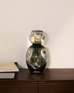 Ваза Olivet из серого стекла 32,5 см