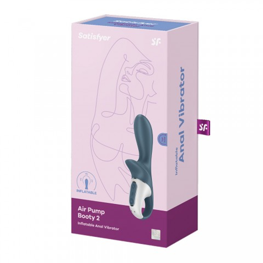 Надувной анальный вибратор Satisfyer Air Pump Booty 2