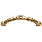 Ручка-скоба 96мм, отделка золото + горный хрусталь купить с доставкой Казахстан