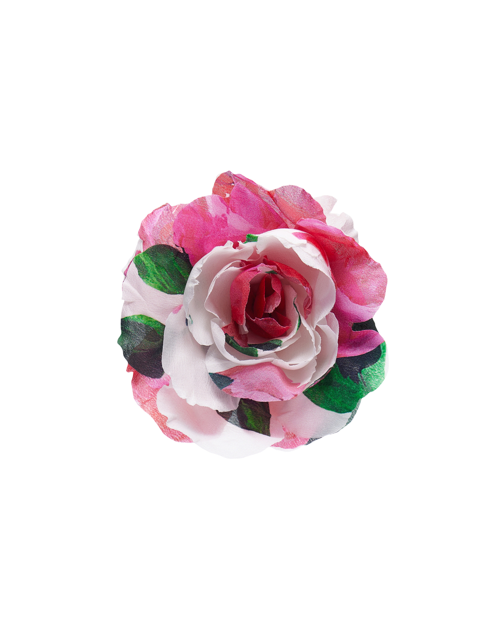 Flora, брошь - цветок молочная с крупными малиновыми цветами