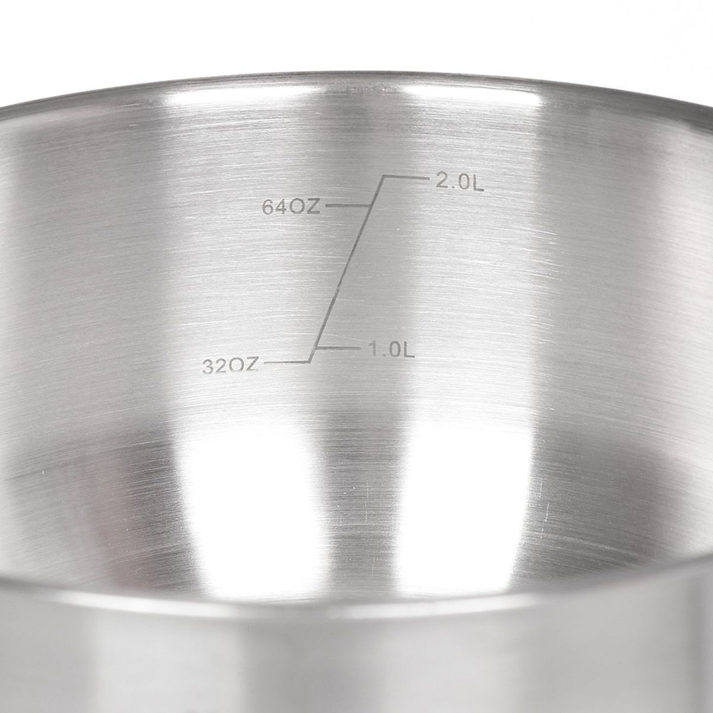 Набор посуды нерж, 6 пр, кастрюли 2.8,4.8 л, ковш 1.4 л, индукц, Daniks, Бруно, SD-A95-6