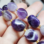 Аметист, крупная галтовка, 10-15 мм, камни овалы бочонки, штучно