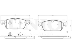 Колодки тормозные диск. передние UNIO BRP-20363