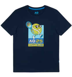 Футболка для мальчика теннисная Australian Open Line It Up - небесный