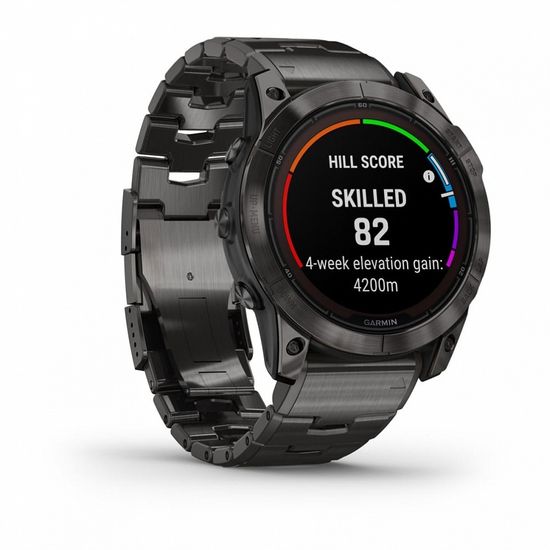 Умные часы Garmin Fenix 7X Pro Sapphire Solar Edition Титановый угольно-серый корпус с DLC-покрытием и титановым браслетом