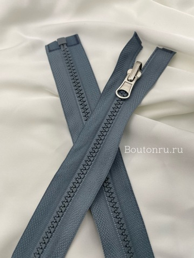 Молния тракторная серый с перекидным бегунком